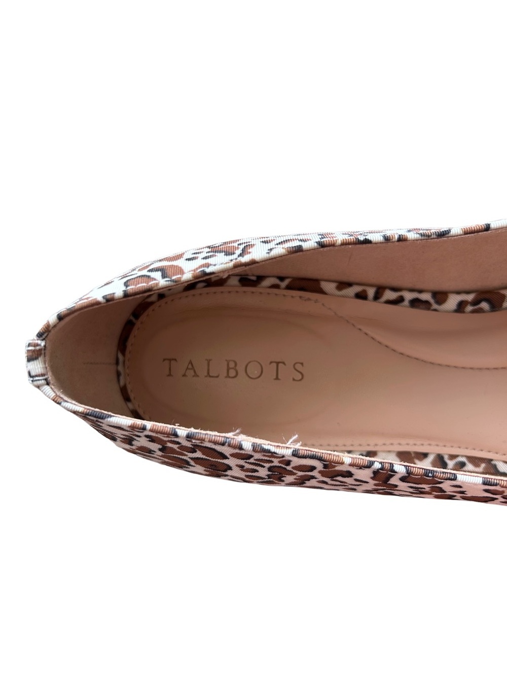 🐆 Talbots Leopard-Print Mary Jane Flats in Brown and Cream Size 9 - Picture 8 of 8